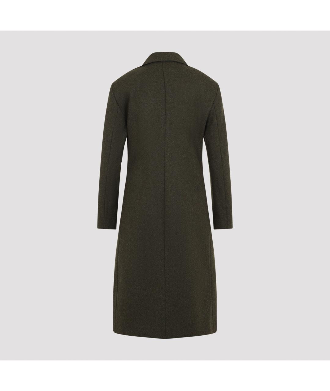 JIL SANDER Зеленое шерстяное пальто, фото 3