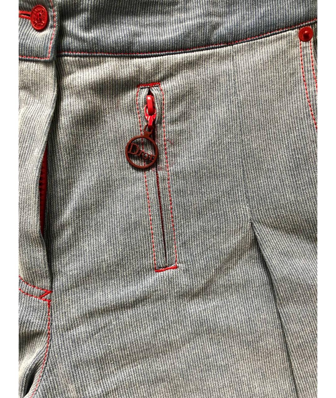 CHRISTIAN DIOR Голубые хлопковые прямые джинсы, фото 5