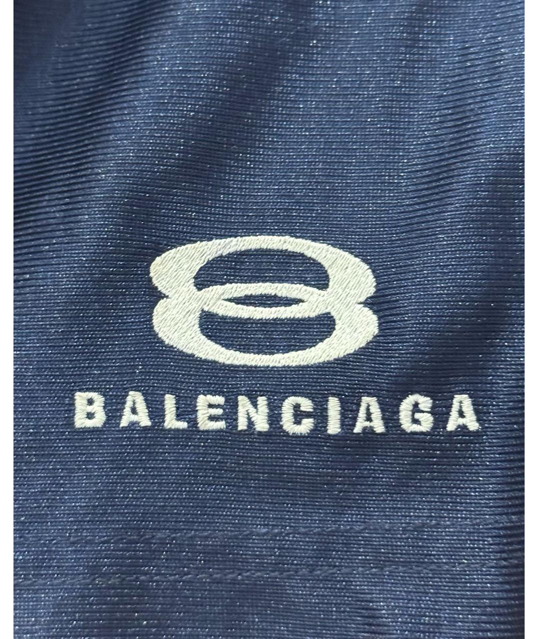 BALENCIAGA Темно-синие полиэстеровые шорты, фото 3