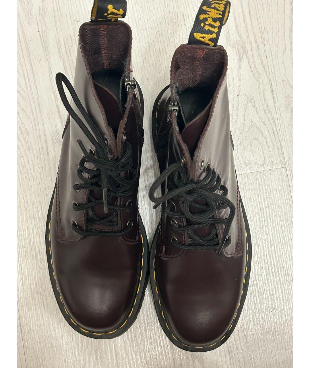 DR. MARTENS Бордовые кожаные ботинки, фото 2