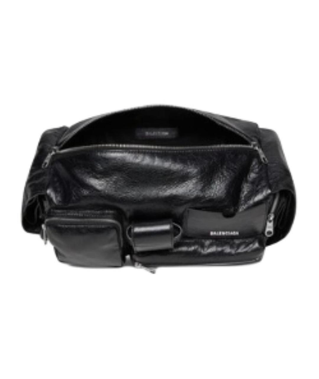 BALENCIAGA Черная кожаная сумка на плечо, фото 5