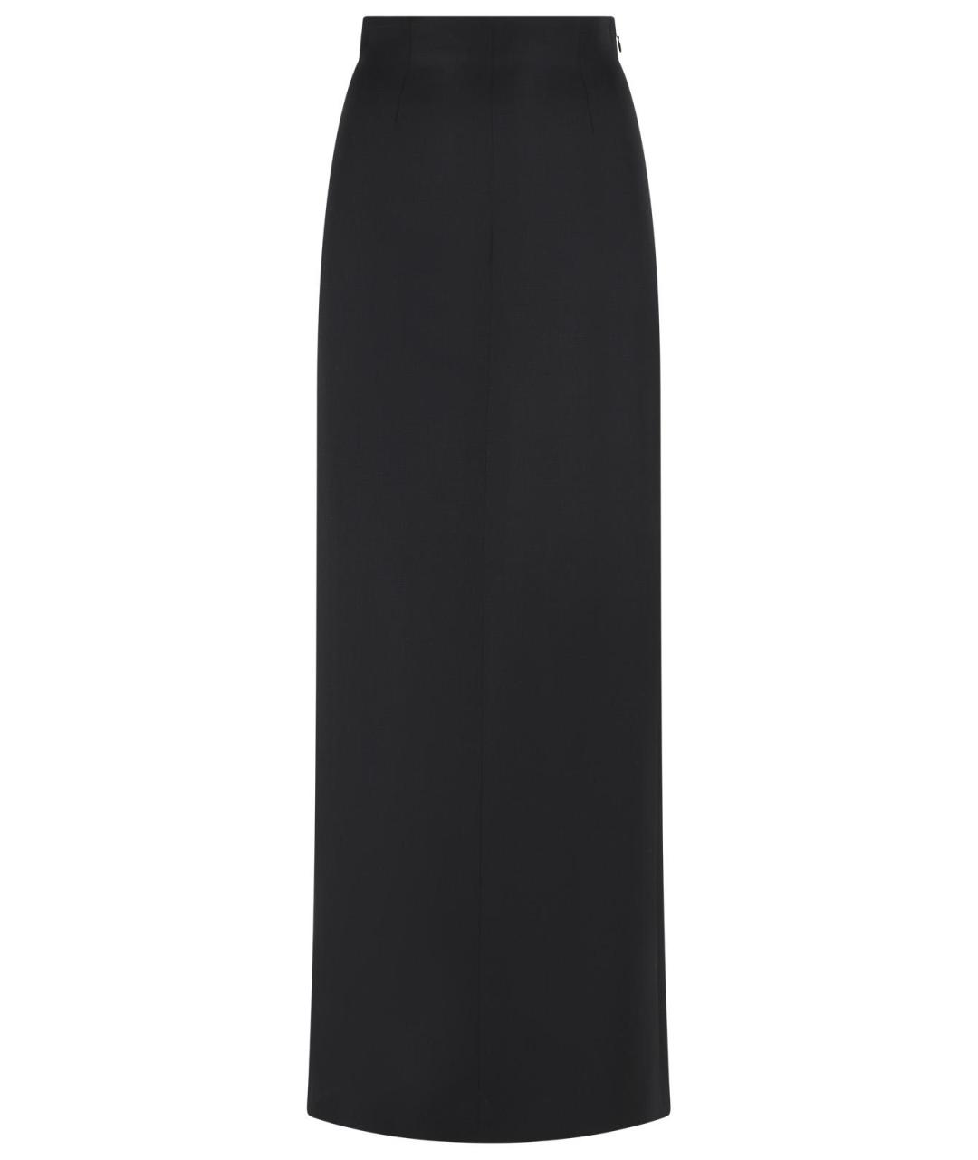 MAISON MARGIELA Черная шерстяная юбка макси, фото 1