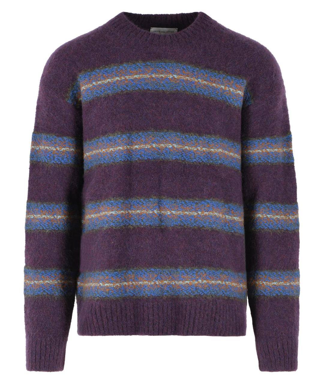 DRIES VAN NOTEN Фиолетовый шерстяной джемпер / свитер, фото 1