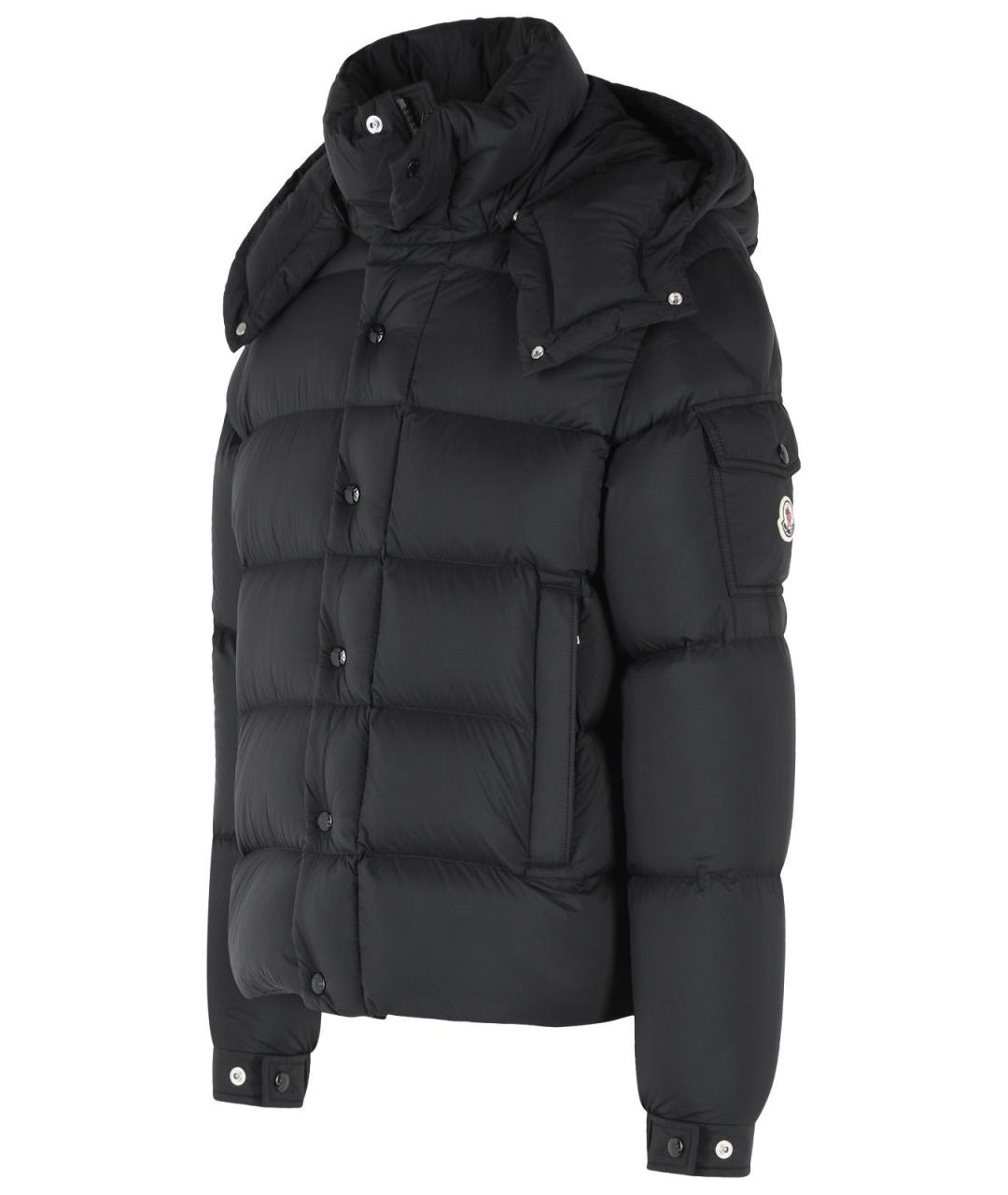 MONCLER Черный полиамидовый пуховик, фото 2