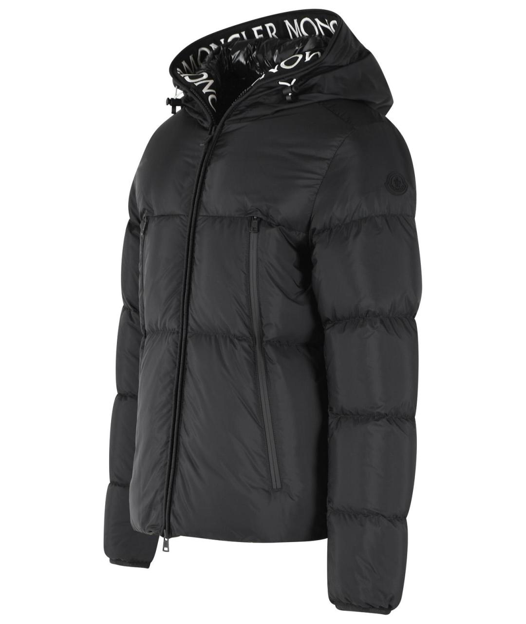 MONCLER Черный полиамидовый пуховик, фото 2