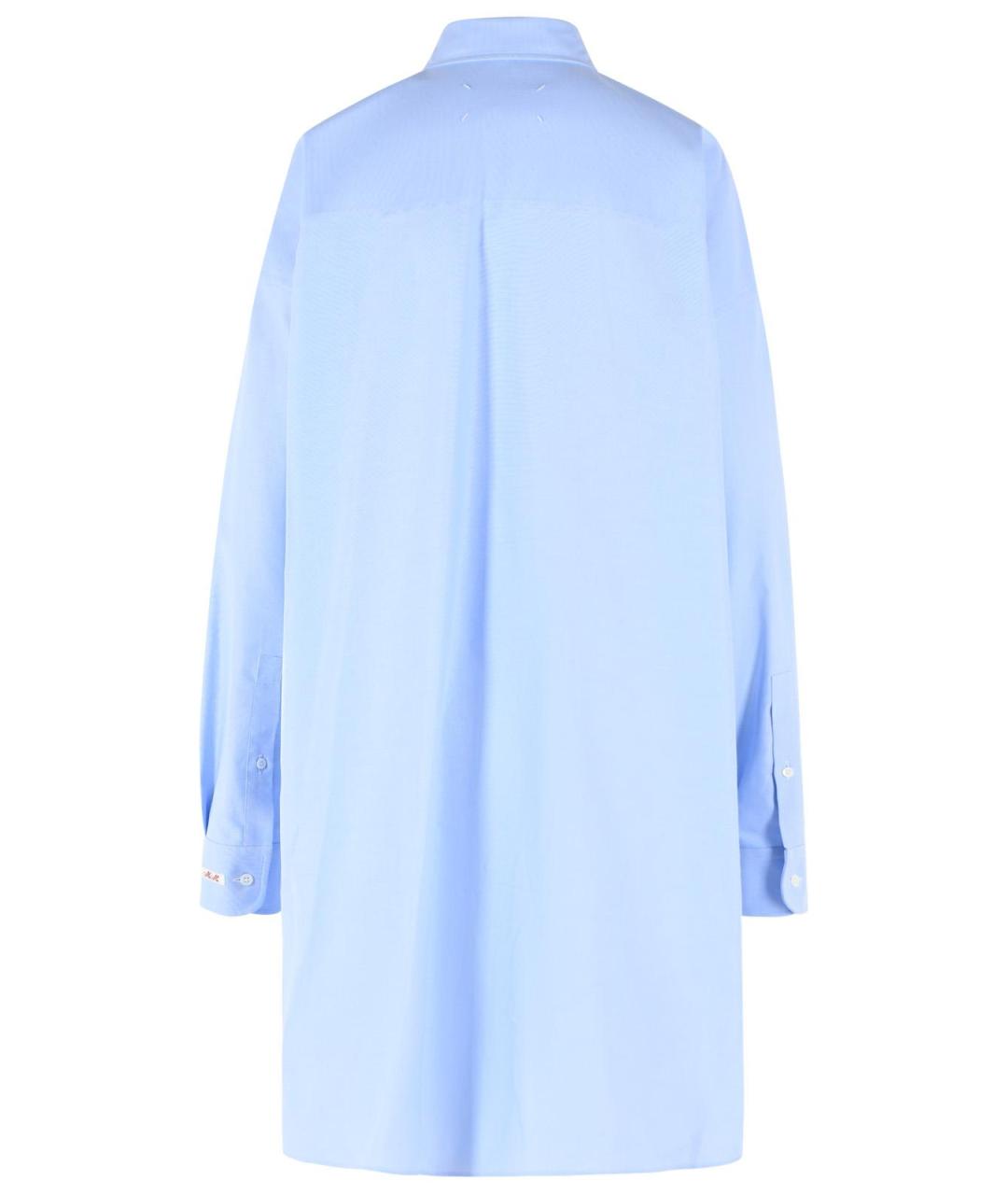 MAISON MARGIELA Голубая хлопковая рубашка, фото 3