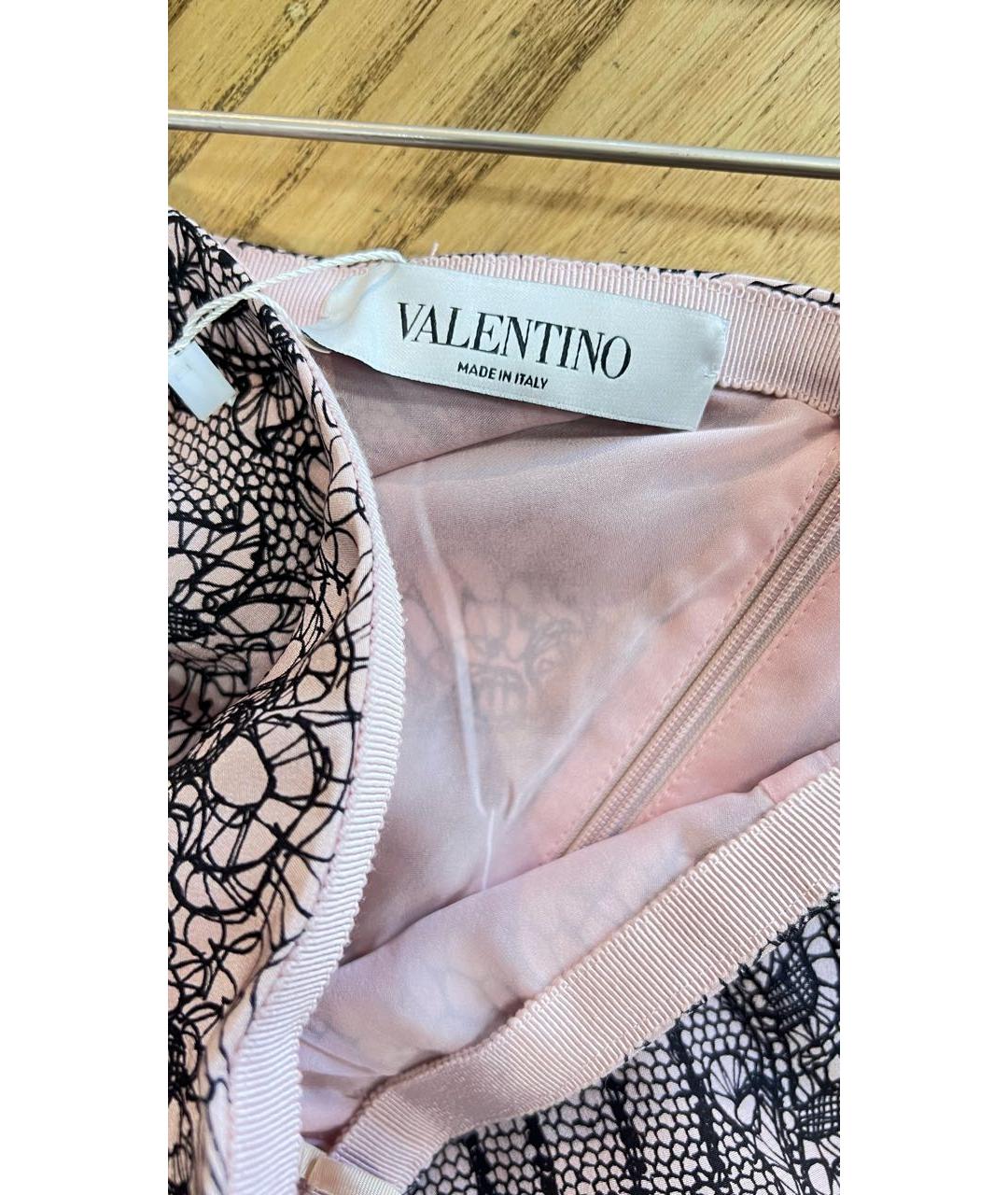 VALENTINO Коралловая шелковая юбка миди, фото 4