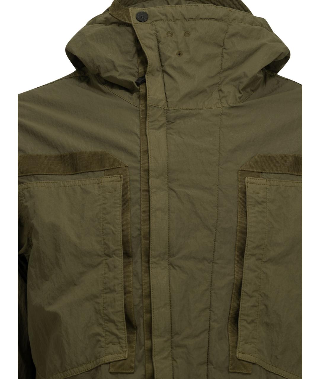 STONE ISLAND Зеленая полиамидовая куртка, фото 3