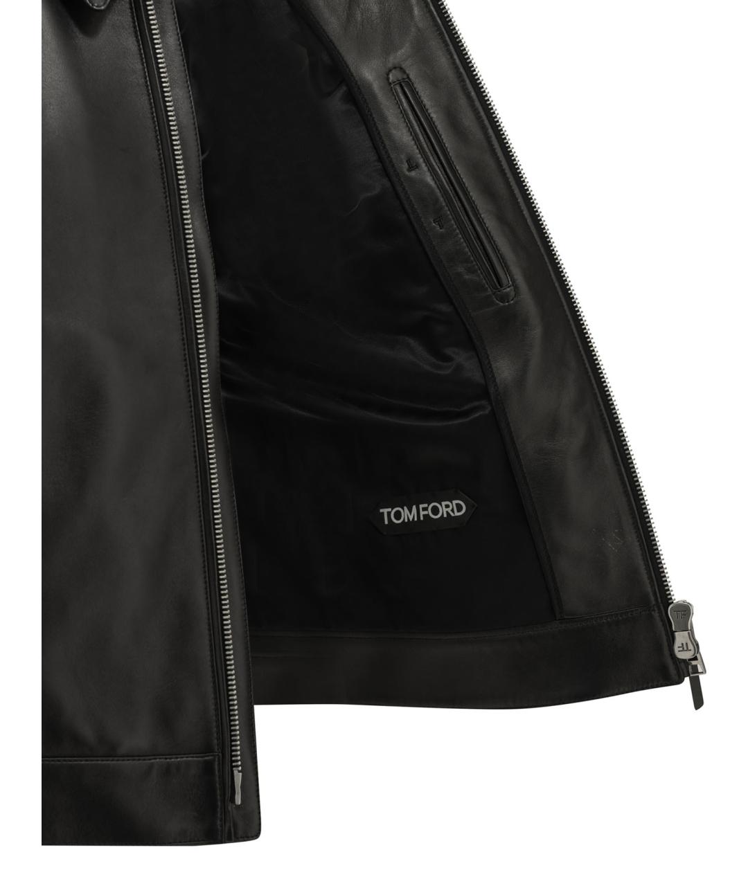 TOM FORD Черная кожаная куртка, фото 4