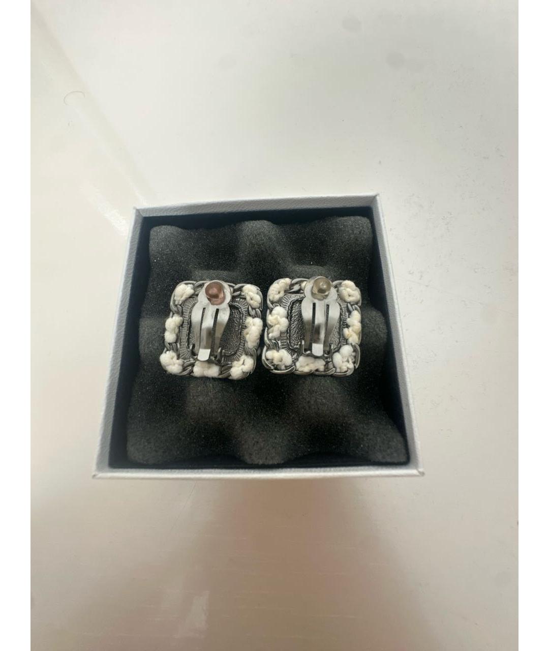 CHANEL Серебряные серьги, фото 2