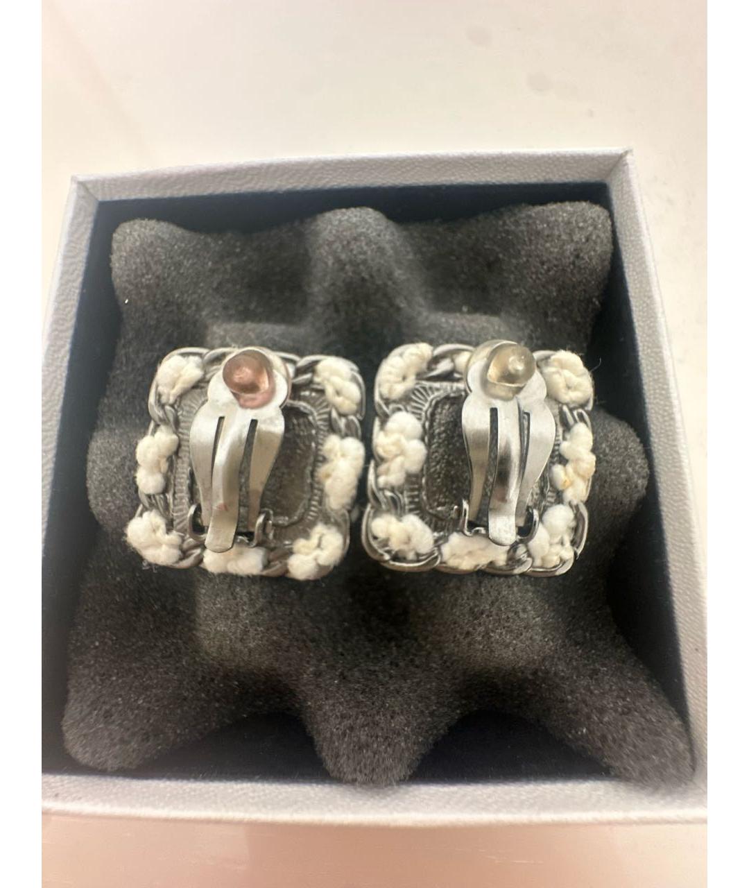CHANEL Серебряные серьги, фото 3