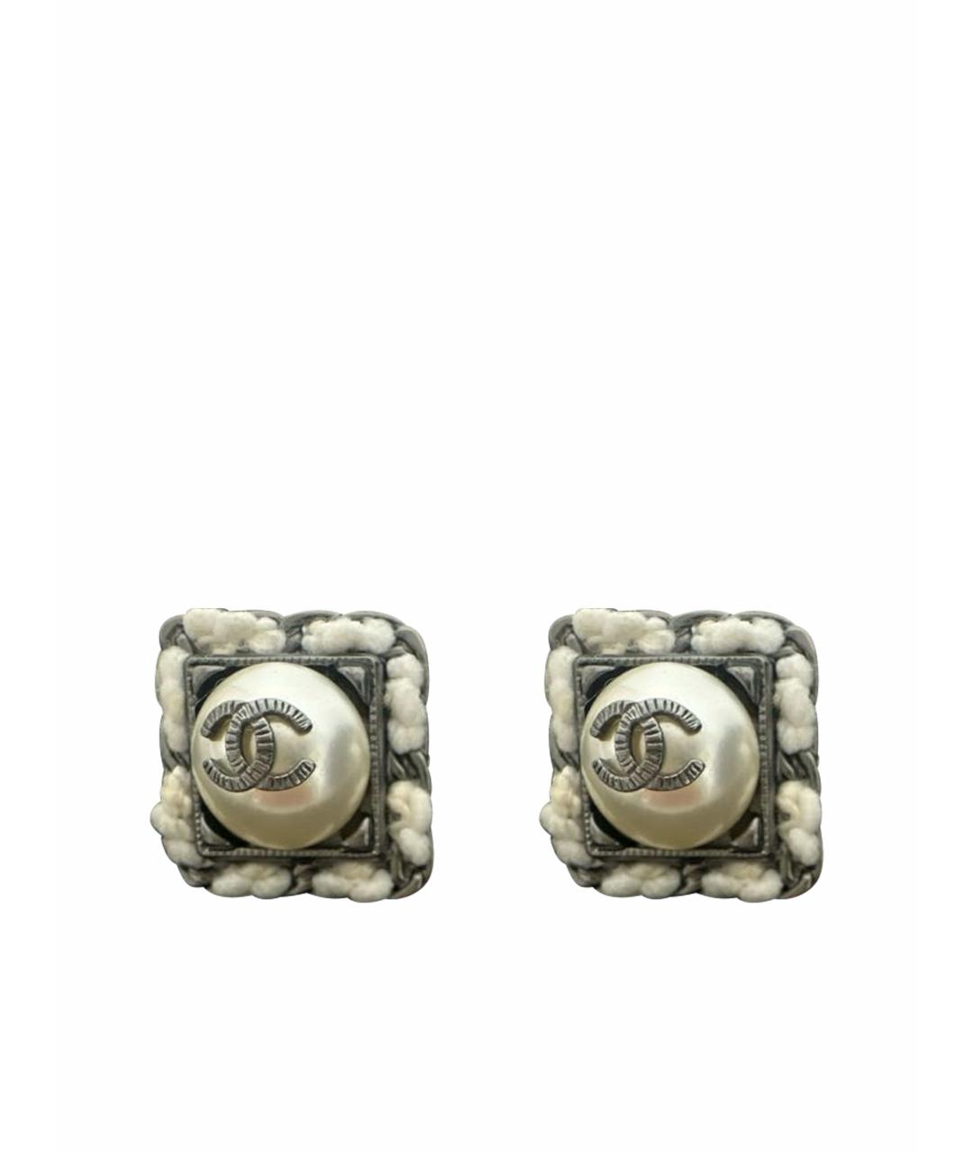CHANEL Серебряные серьги, фото 1