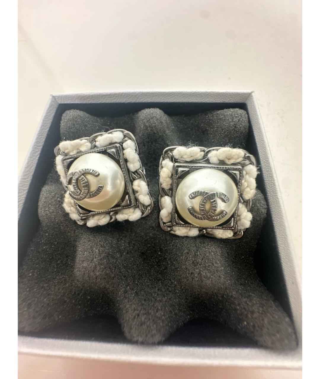 CHANEL Серебряные серьги, фото 4