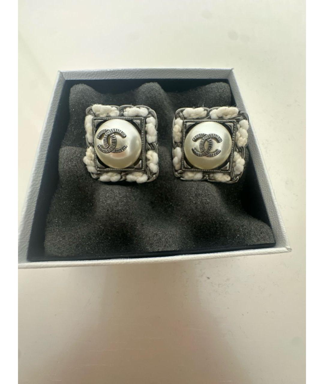 CHANEL Серебряные серьги, фото 5