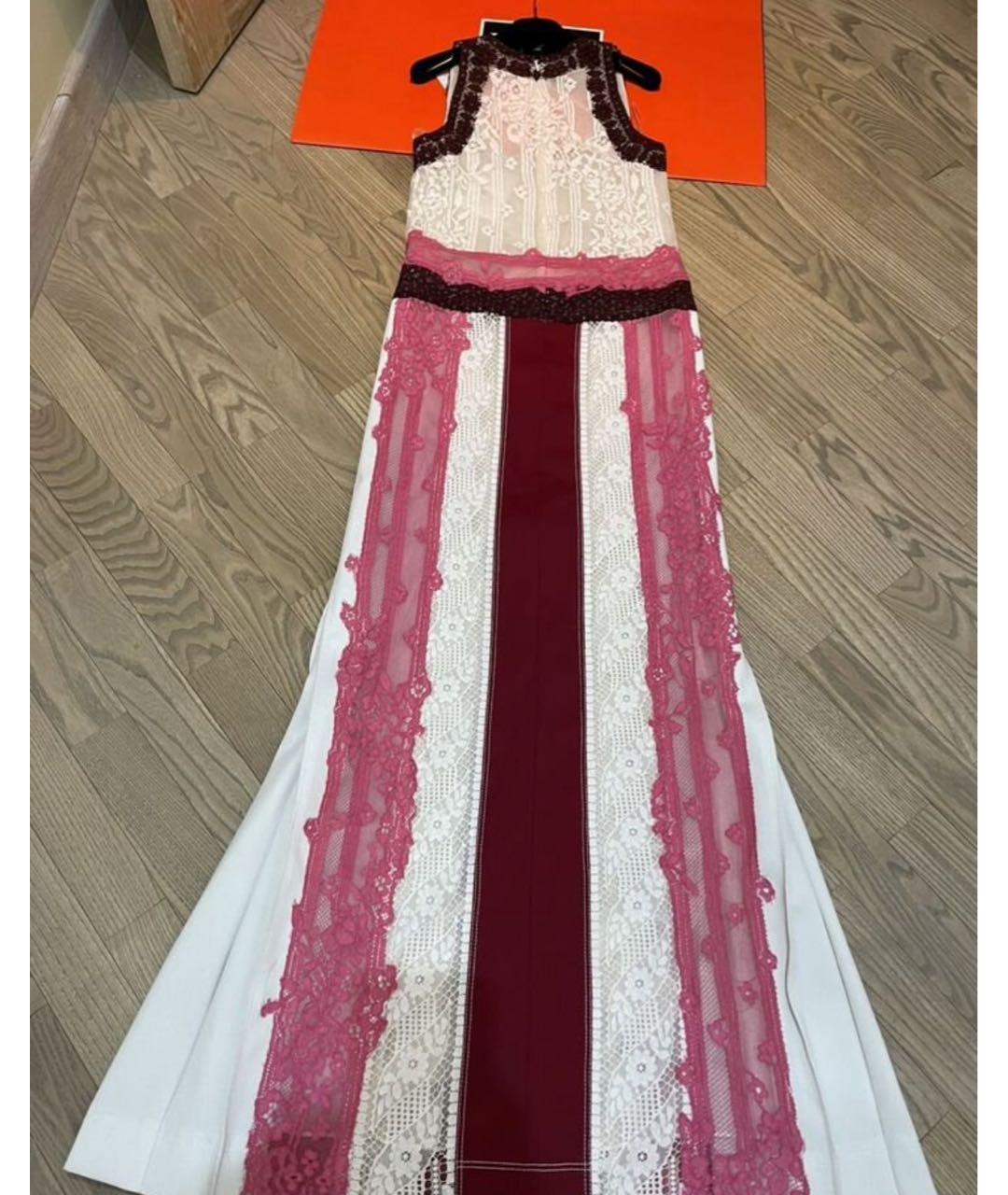 VALENTINO Бордовое шелковое вечернее платье, фото 3