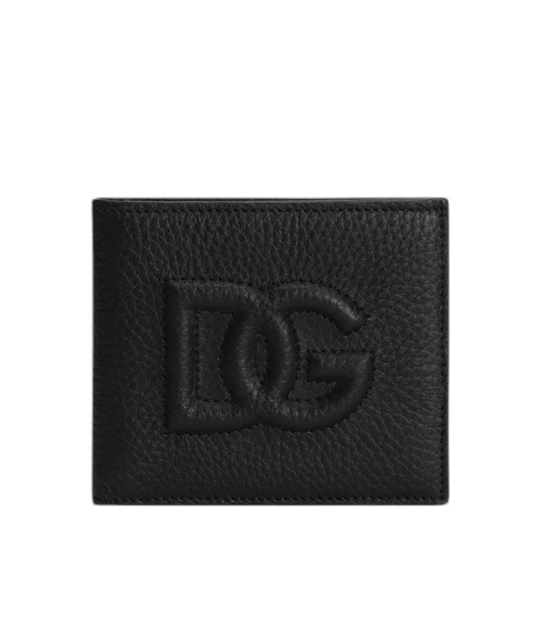 DOLCE&GABBANA Черный кожаный кошелек, фото 8