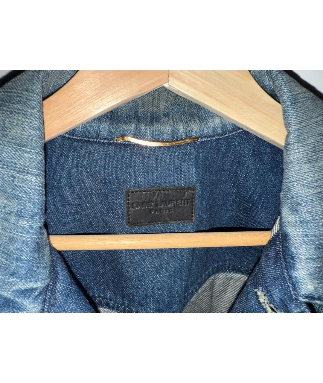 SAINT LAURENT Синий деним жилет, фото 2
