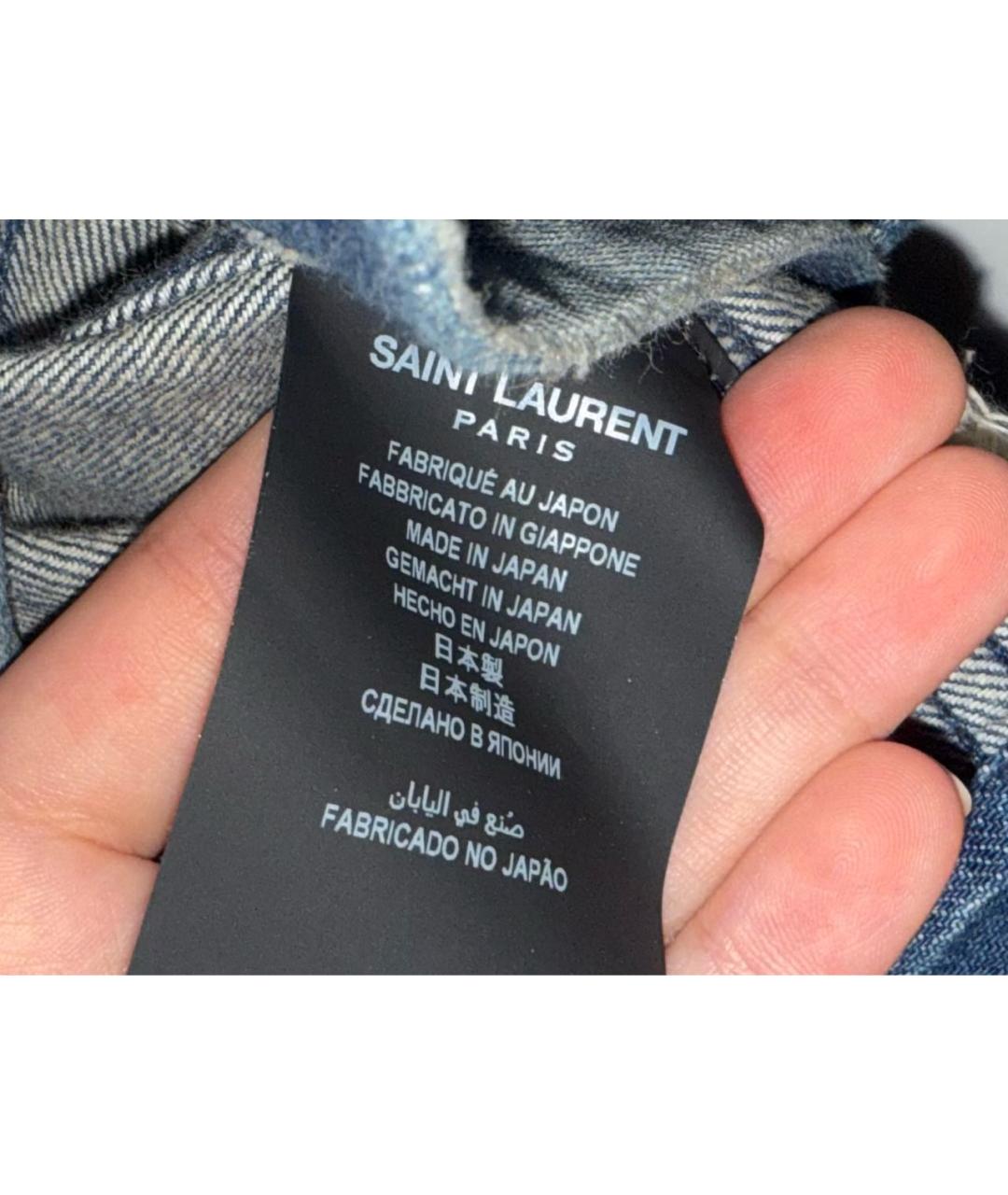 SAINT LAURENT Синий деним жилет, фото 3