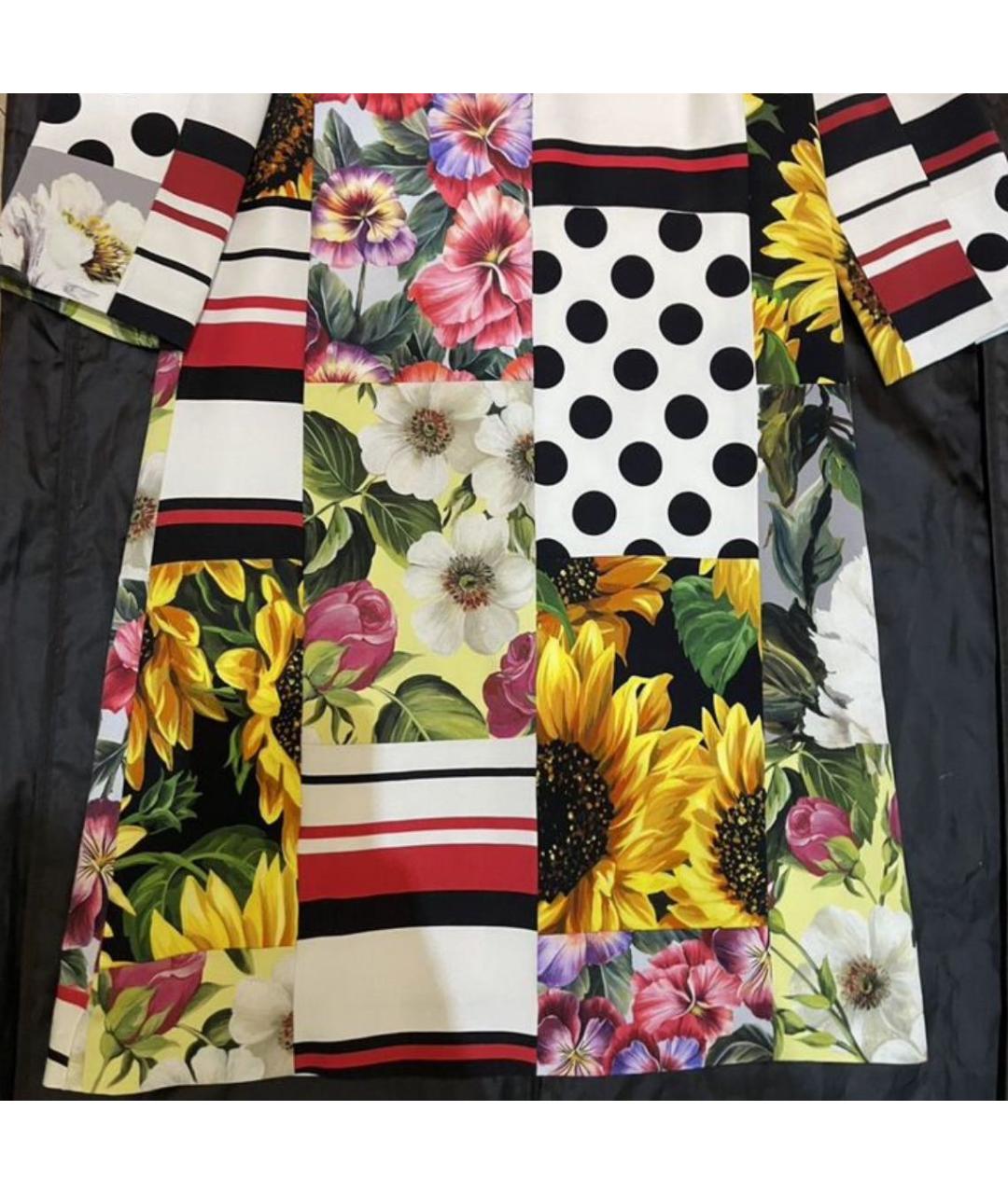 DOLCE&GABBANA Мульти шелковое коктейльное платье, фото 5