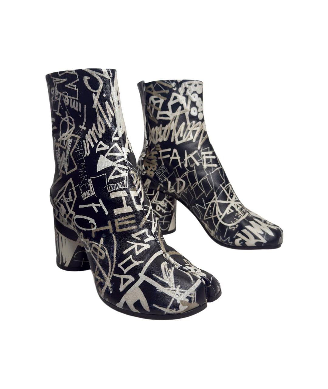 MAISON MARGIELA Черные кожаные ботильоны, фото 2