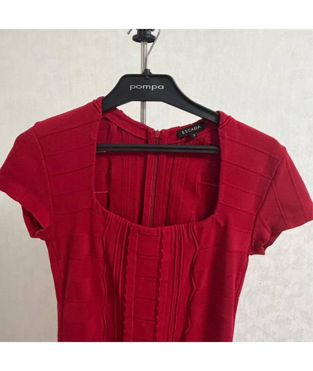 ESCADA Красное вискозное коктейльное платье, фото 3