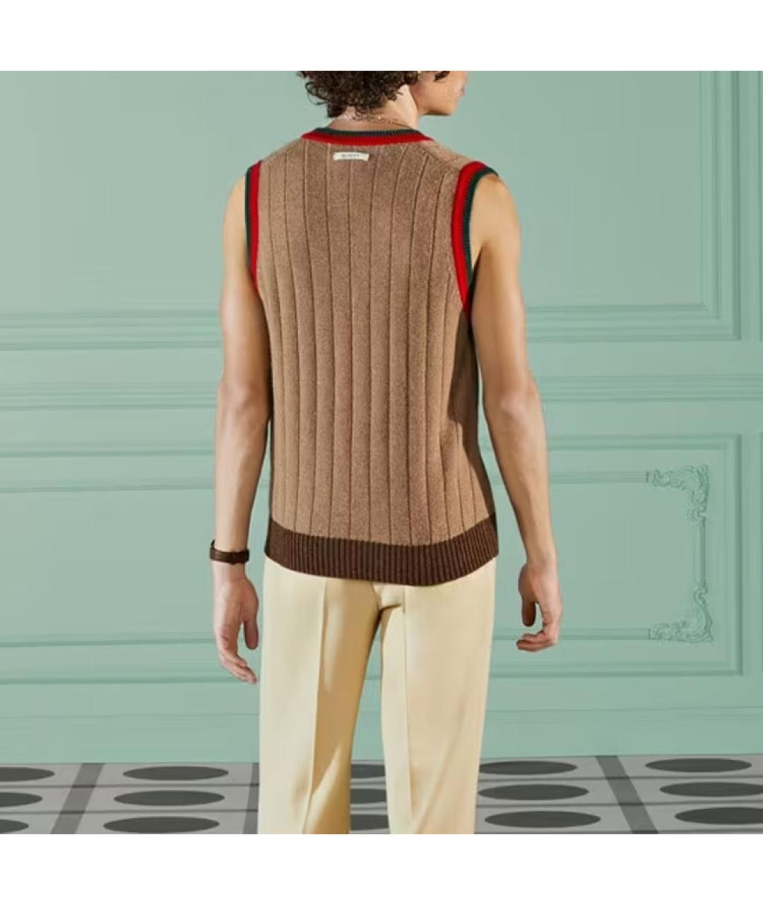 GUCCI Бежевая жилетка, фото 3