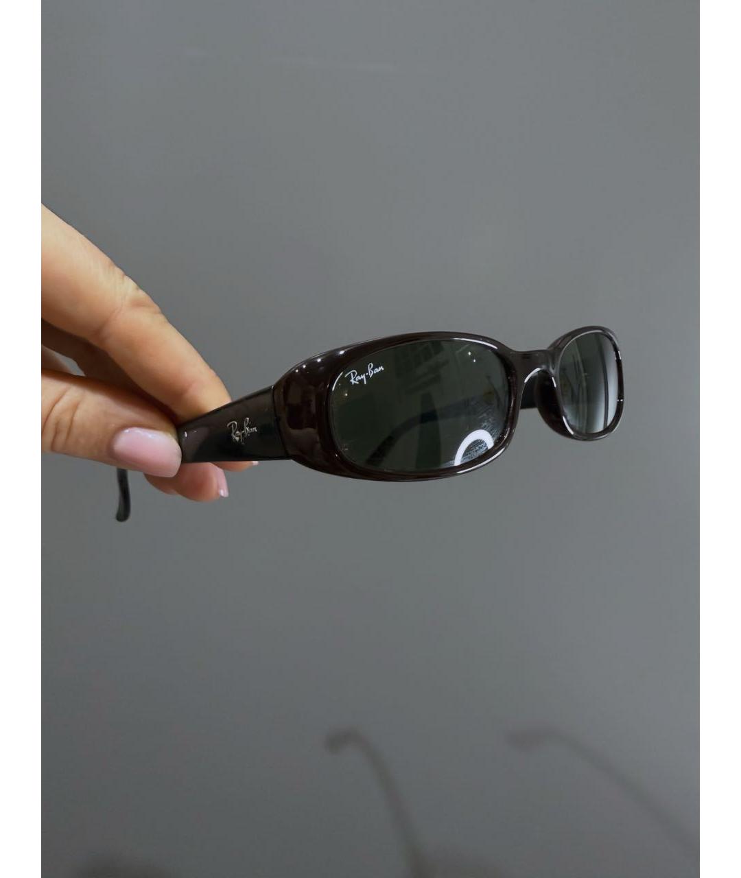 RAY BAN Бордовые пластиковые солнцезащитные очки, фото 2