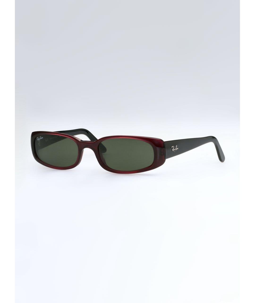 RAY BAN Бордовые пластиковые солнцезащитные очки, фото 5