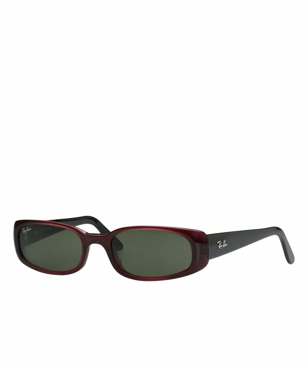 RAY BAN Бордовые пластиковые солнцезащитные очки, фото 1