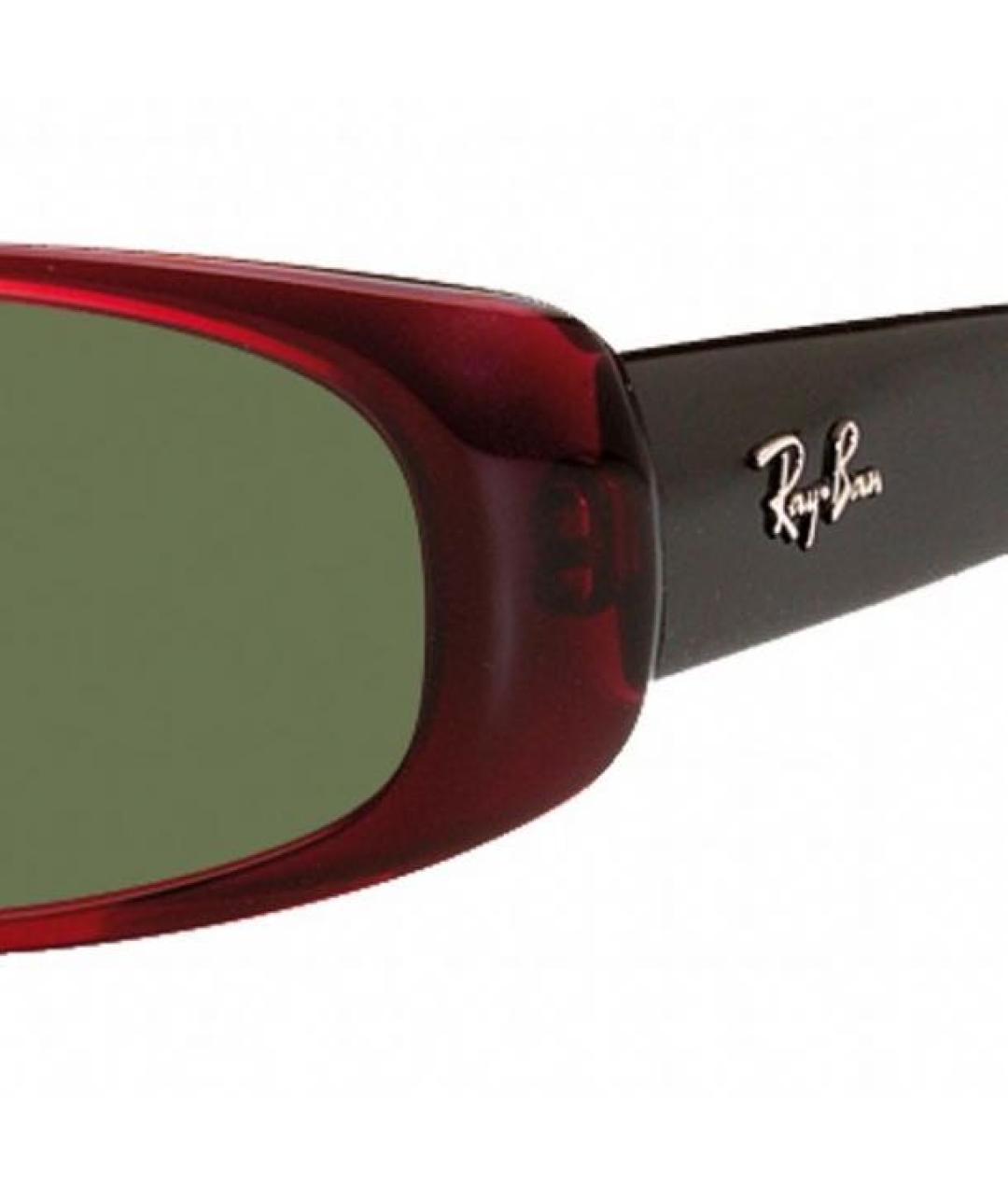 RAY BAN Бордовые пластиковые солнцезащитные очки, фото 4