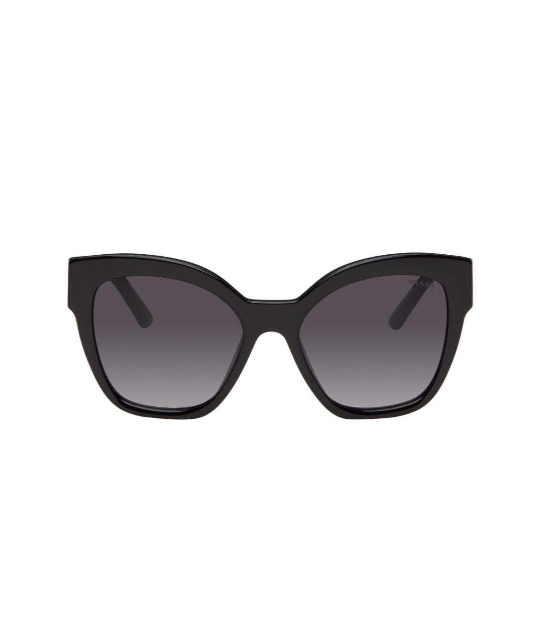 PRADA Черные пластиковые солнцезащитные очки, фото 1