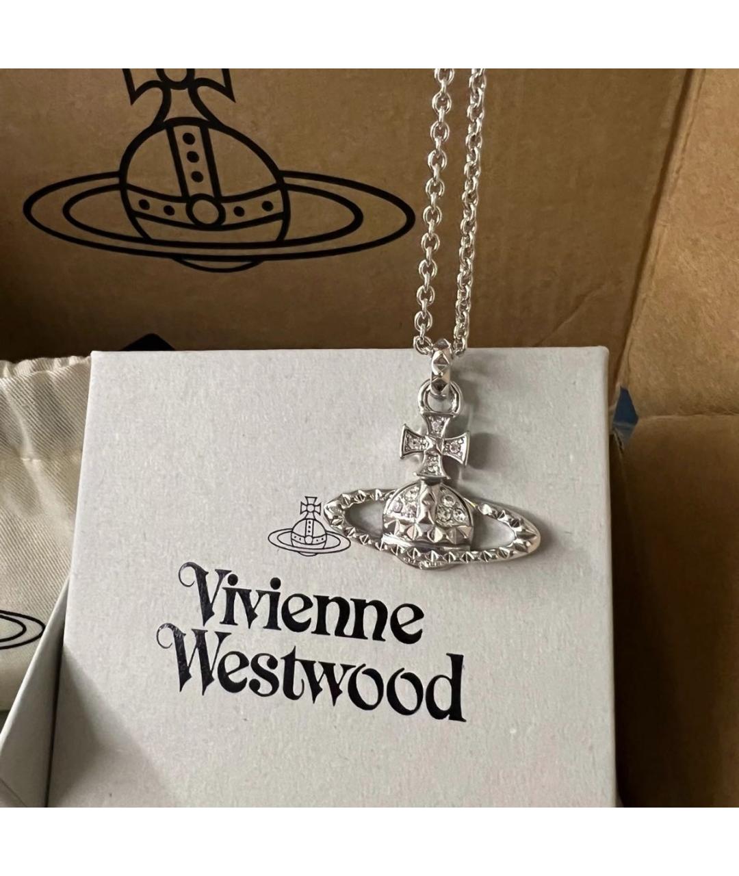 VIVIENNE WESTWOOD Серебряная латунная подвеска, фото 4
