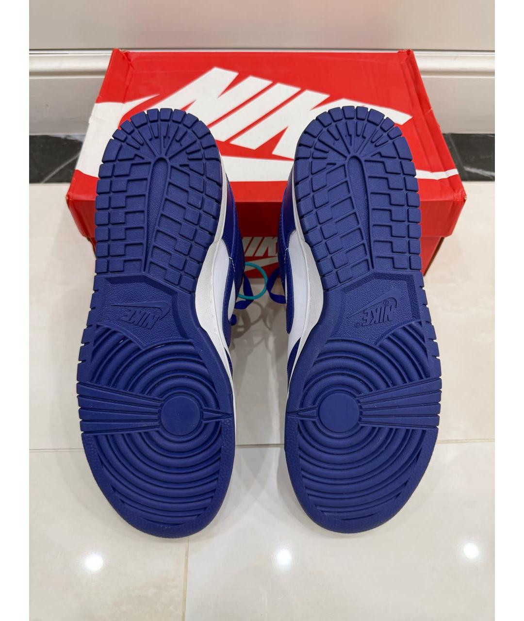 NIKE Фиолетовые кожаные низкие кроссовки / кеды, фото 6