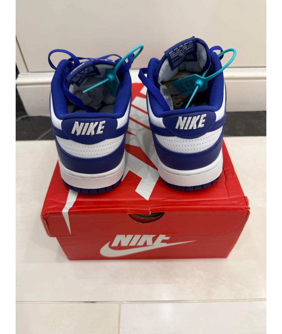NIKE Фиолетовые кожаные низкие кроссовки / кеды, фото 4