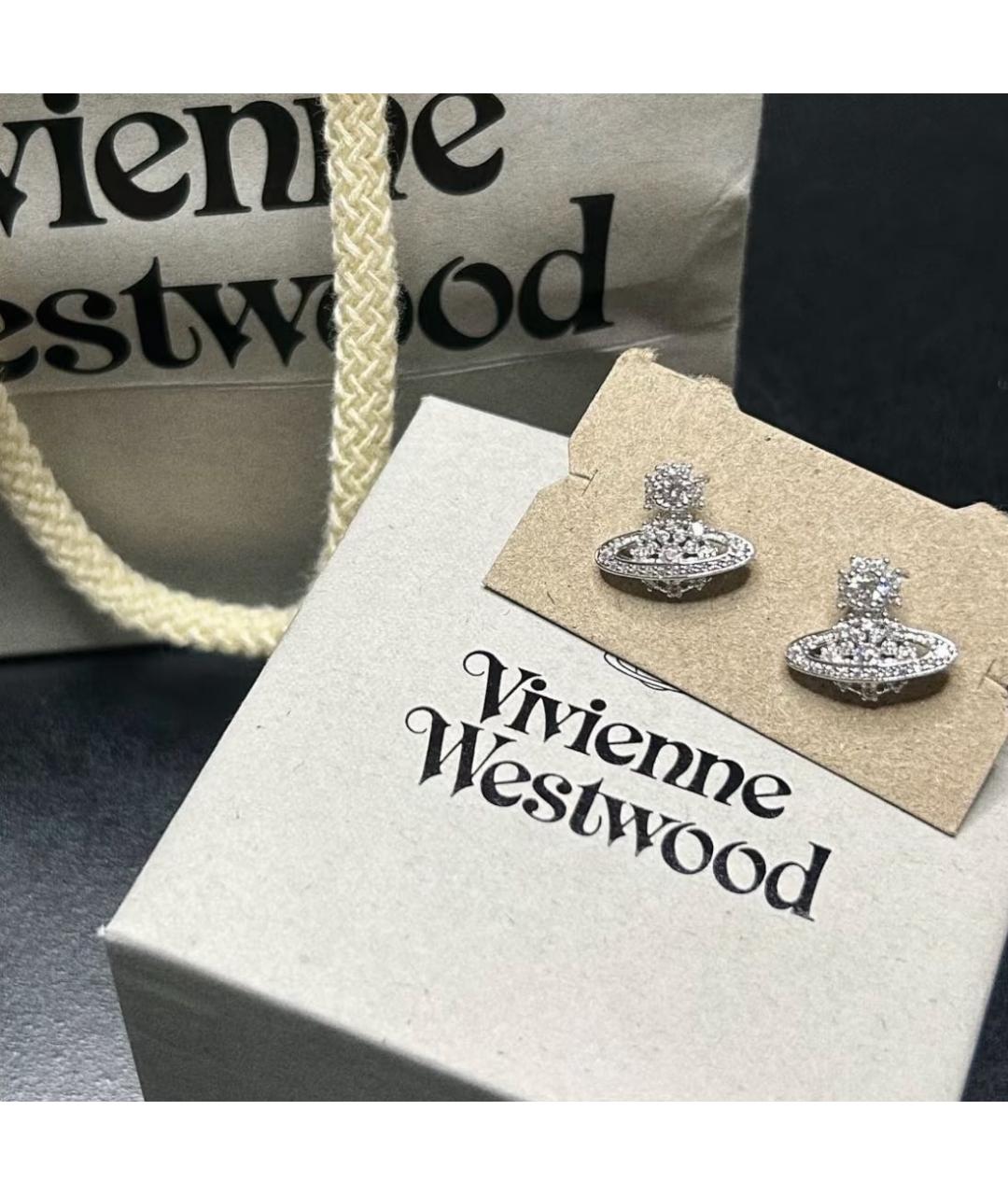 VIVIENNE WESTWOOD Серебряные латунные серьги, фото 4