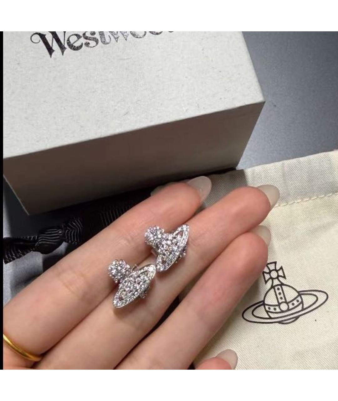 VIVIENNE WESTWOOD Серебряные латунные серьги, фото 5