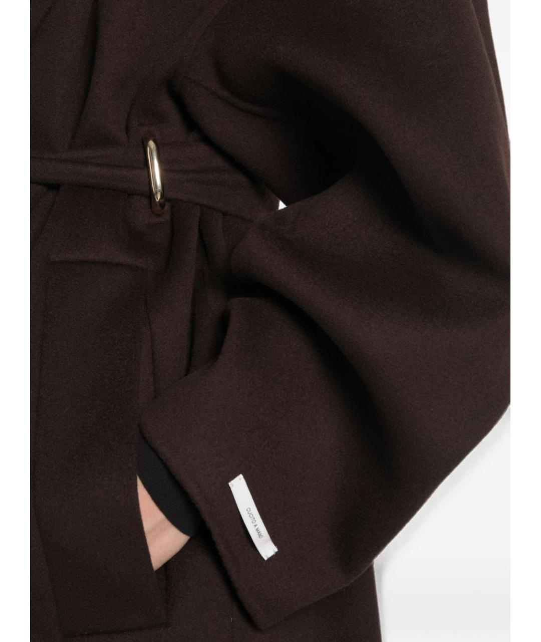 SPORTMAX Коричневое шерстяное пальто, фото 2