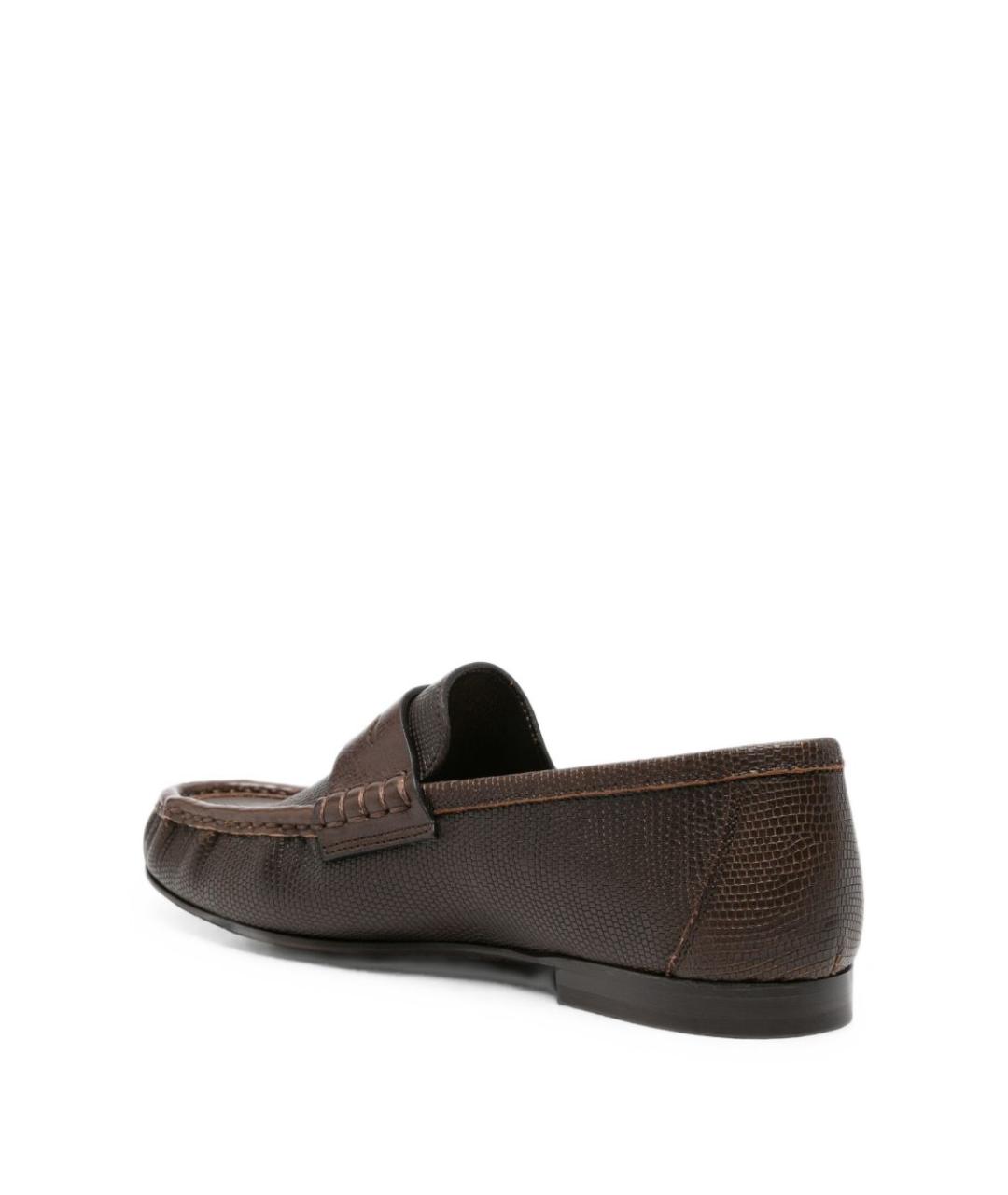 BRUNELLO CUCINELLI Коричневые кожаные лоферы, фото 3