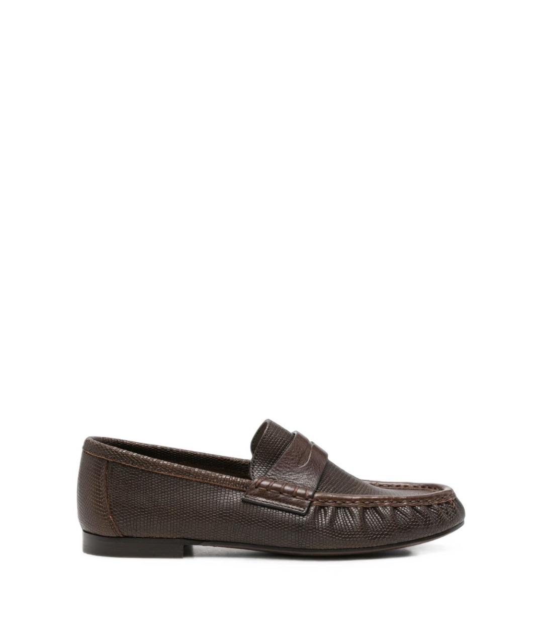 BRUNELLO CUCINELLI Коричневые кожаные лоферы, фото 1