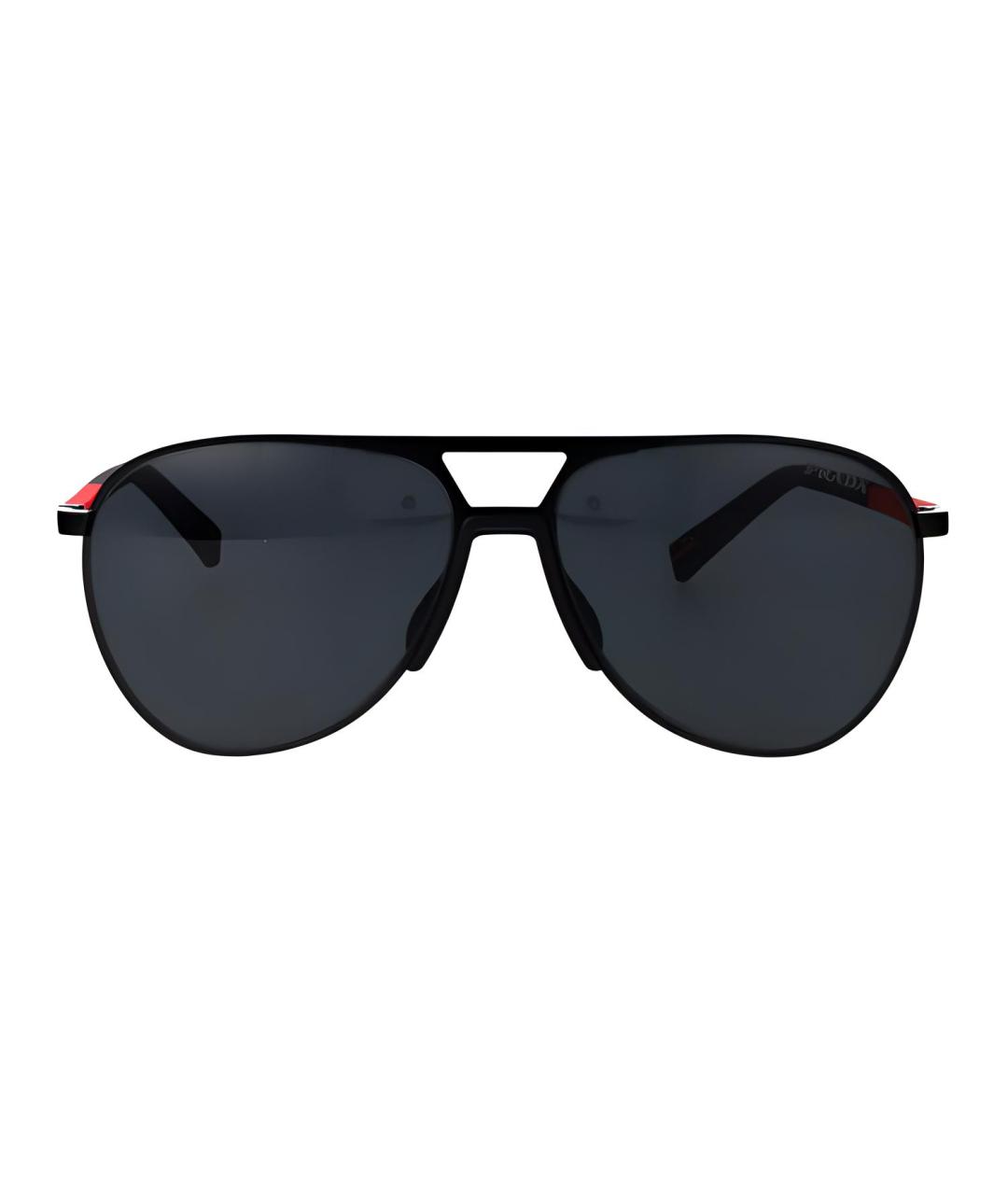 PRADA Черные металлические солнцезащитные очки, фото 3