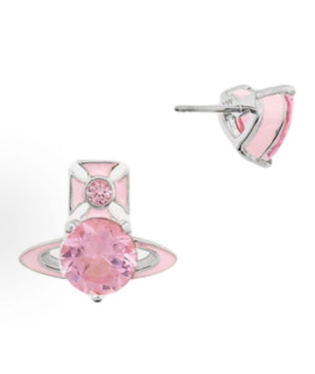 VIVIENNE WESTWOOD Розовые латунные серьги, фото 2
