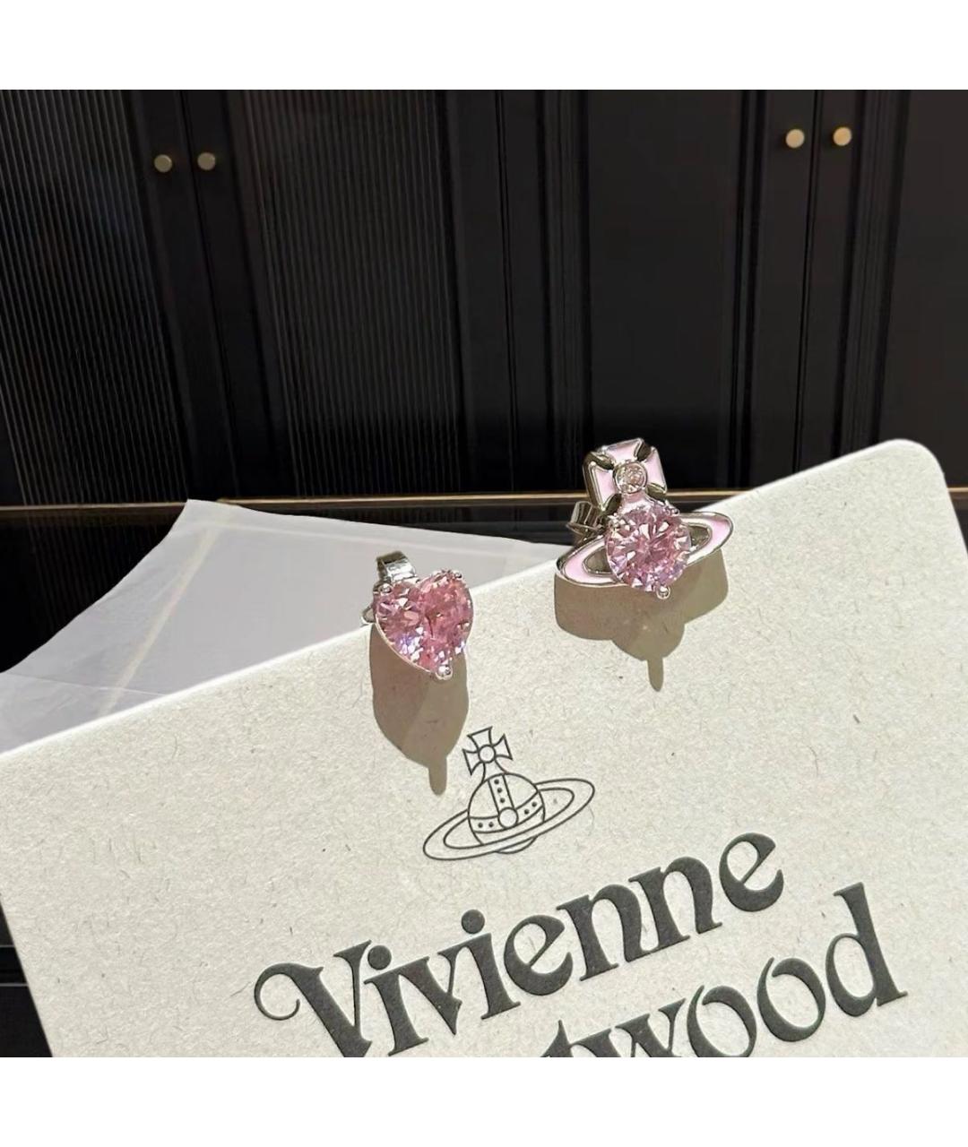 VIVIENNE WESTWOOD Розовые латунные серьги, фото 3