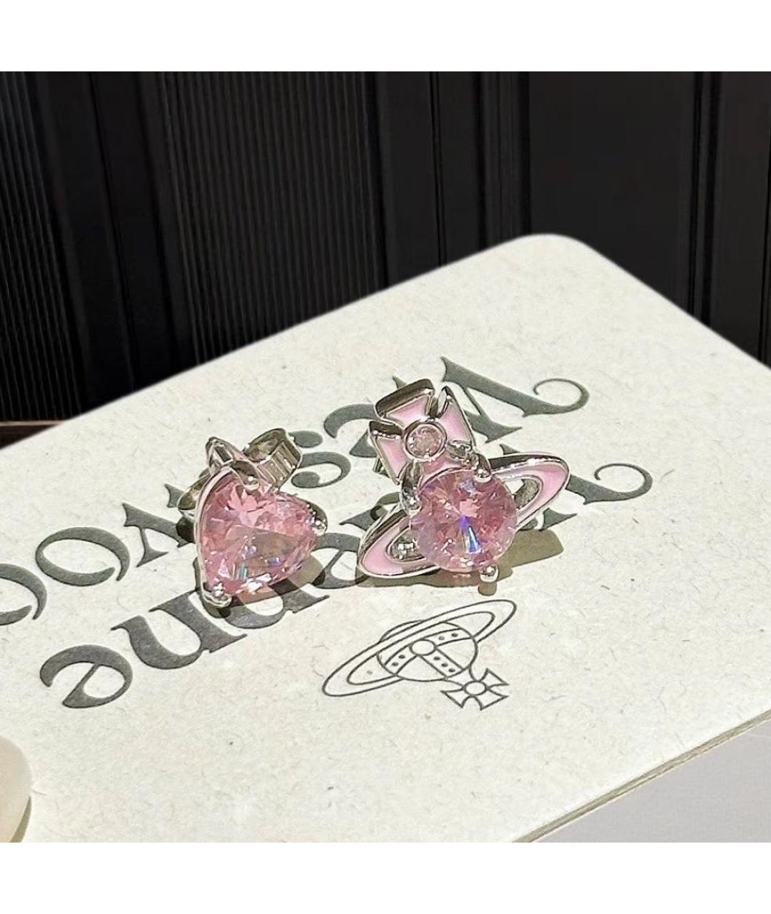 VIVIENNE WESTWOOD Розовые латунные серьги, фото 4