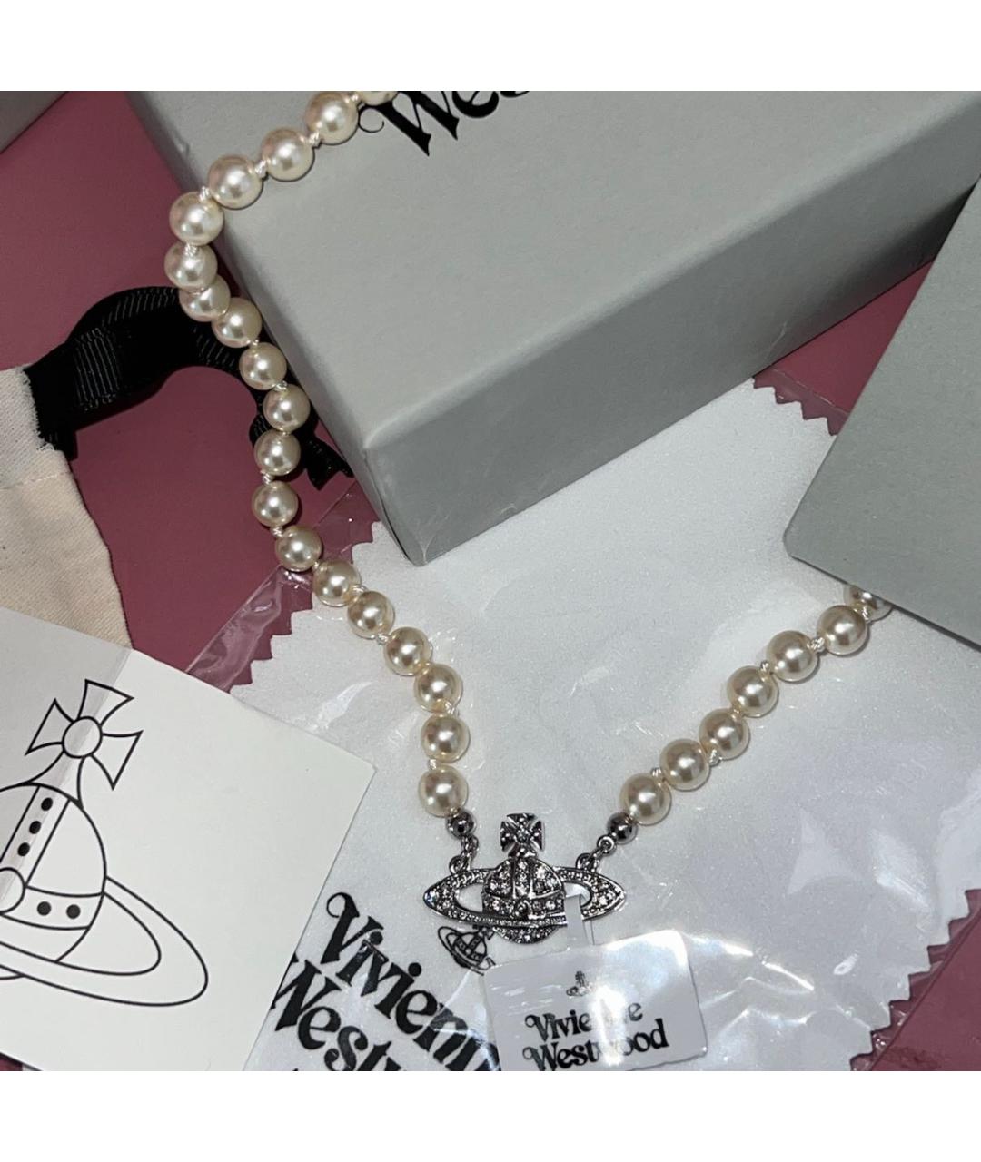 VIVIENNE WESTWOOD Серебряное жемчужное колье, фото 5