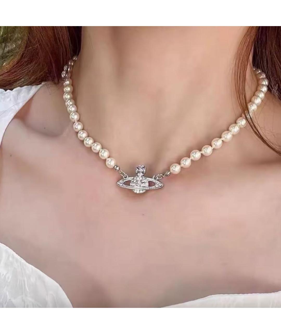 VIVIENNE WESTWOOD Серебряное жемчужное колье, фото 4