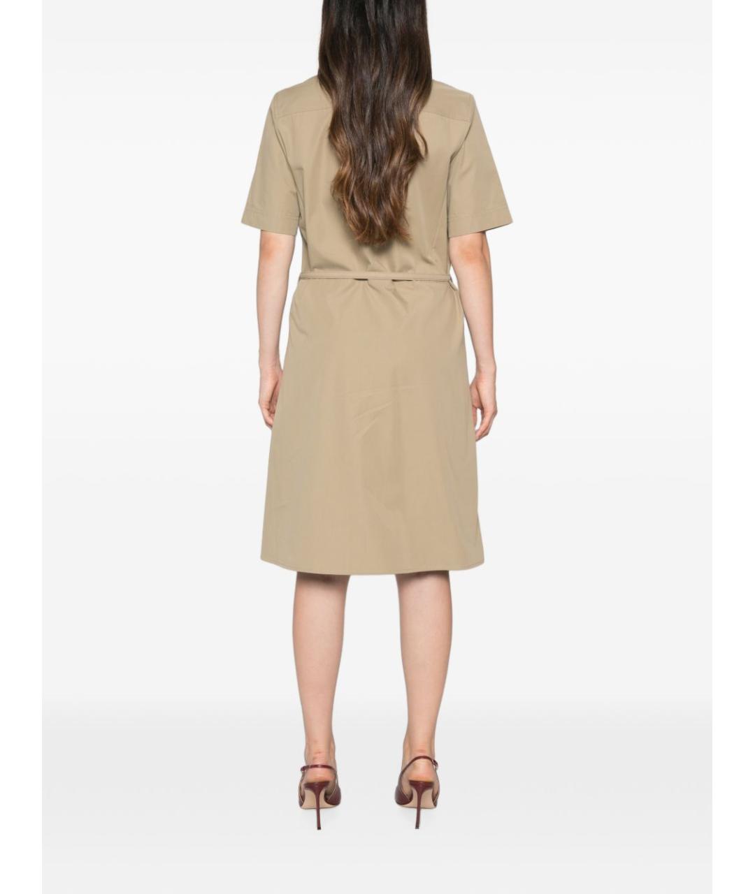 FENDI Бежевое хлопковое повседневное платье, фото 3