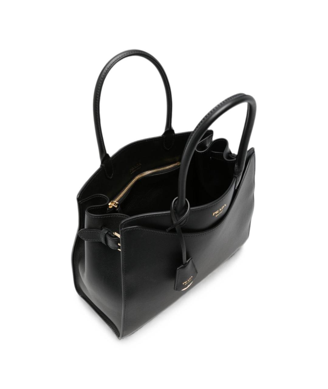 PRADA Черная кожаная сумка тоут, фото 2