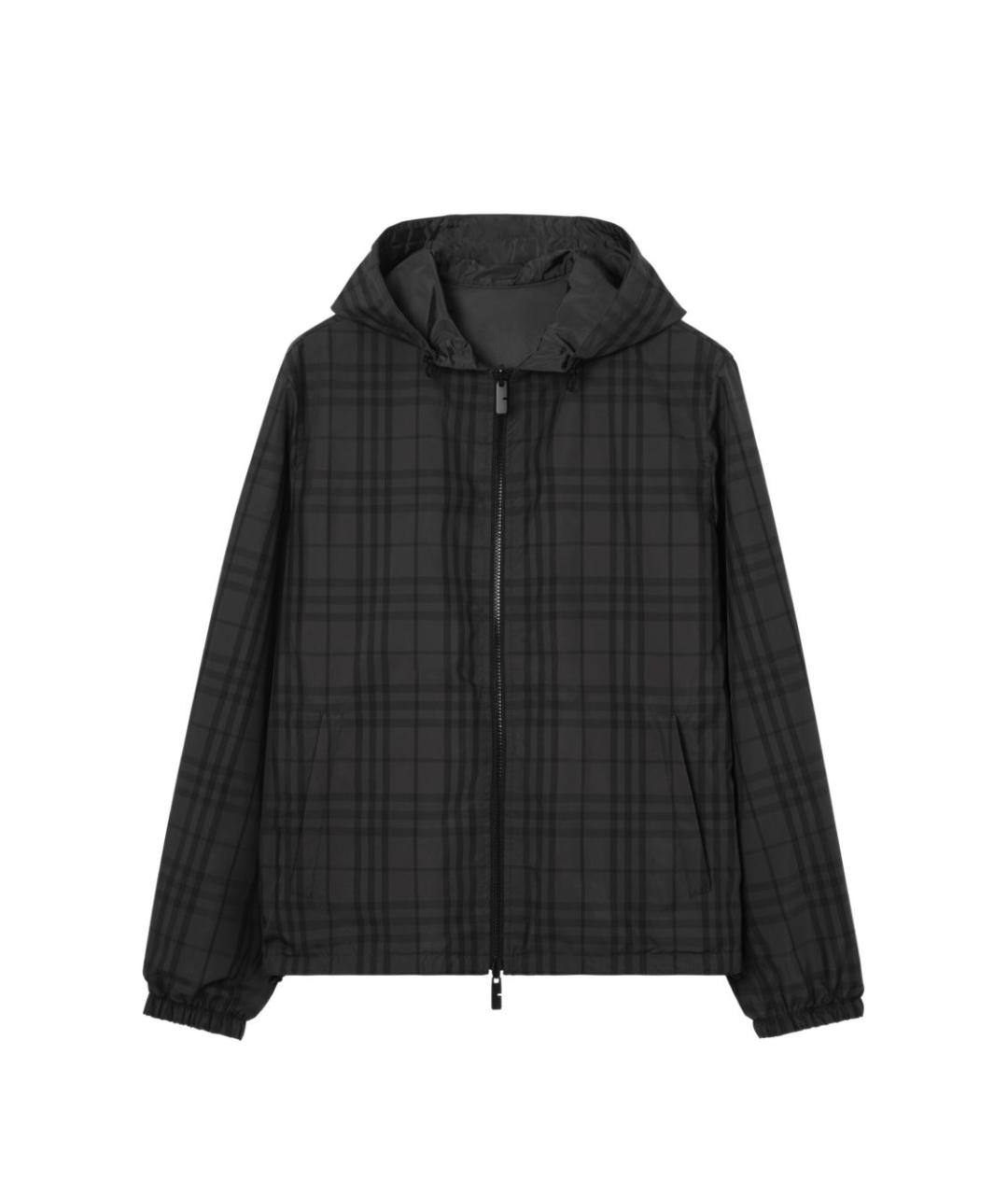 BURBERRY Антрацитовая полиэстеровая куртка, фото 1