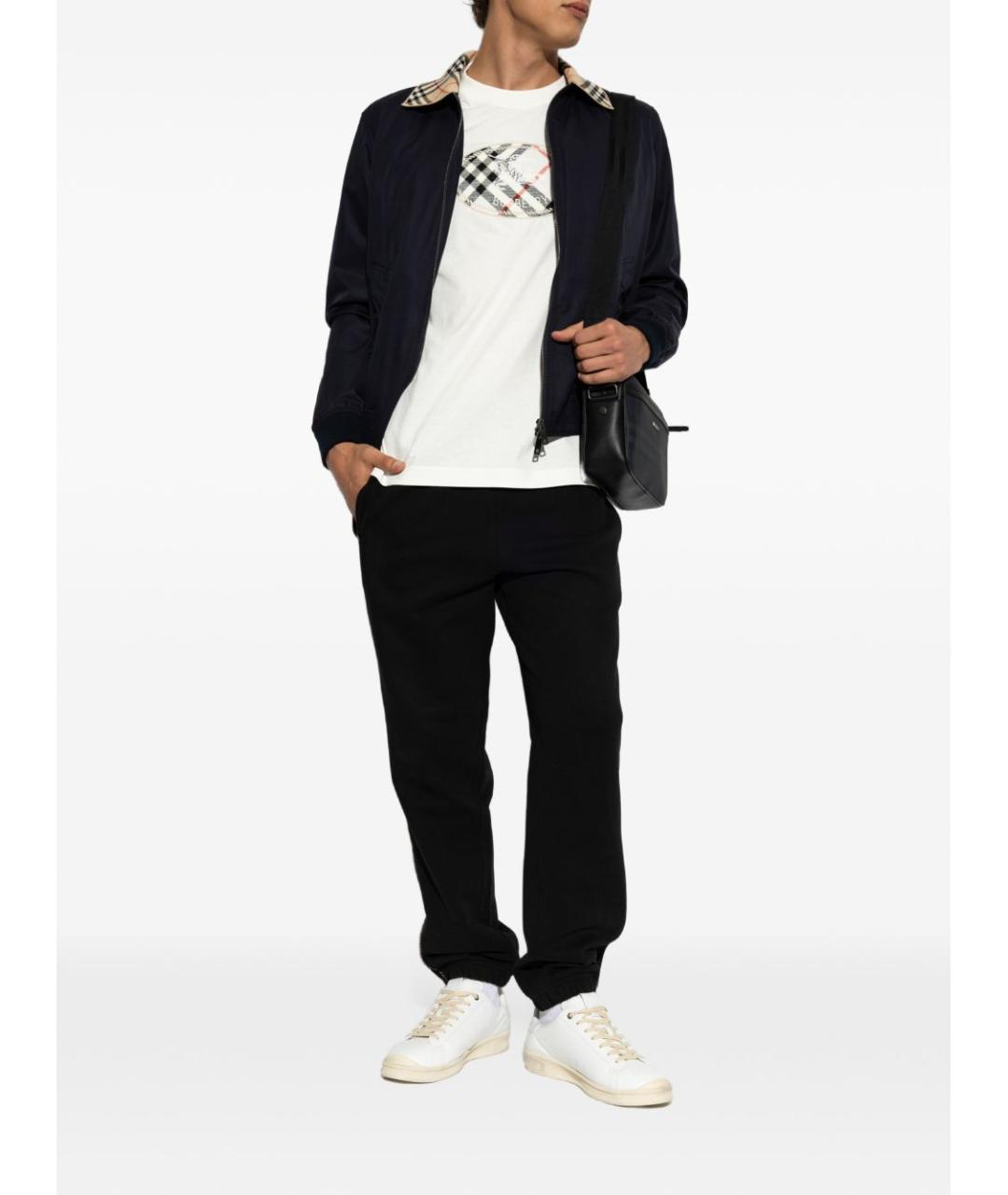 BURBERRY Черные хлопковые повседневные брюки, фото 5