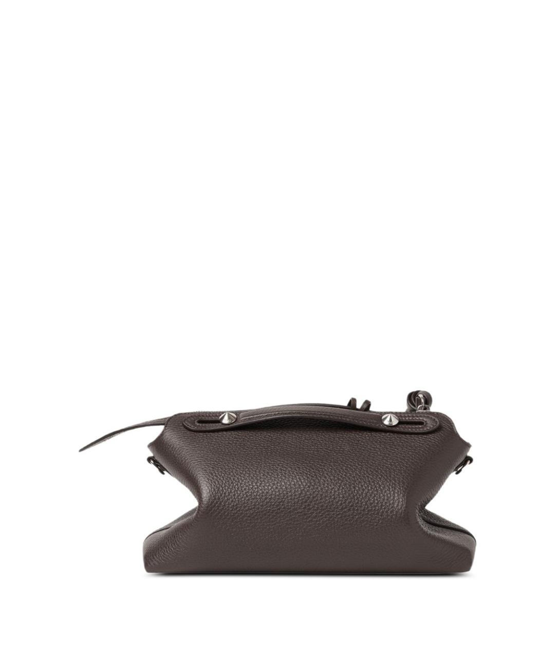 FENDI Коричневая кожаная сумка через плечо, фото 4